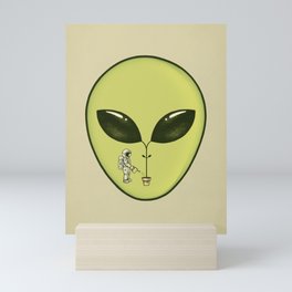 Conspiracy Growth Mini Art Print | Space, Cosmic, Cute, Surreal, Ink Pen, Funny, Plant, Alien, Digital, Astronaut 