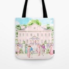 Pink House, Jane Austen Regency Romance Tote Bag