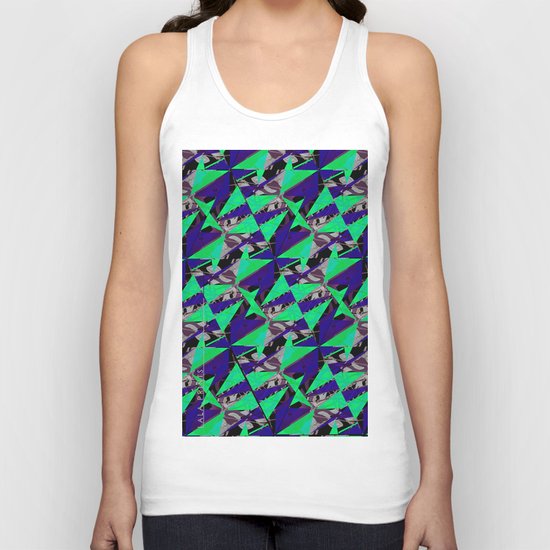 Colorful Triangles. Unisex Tank Top
