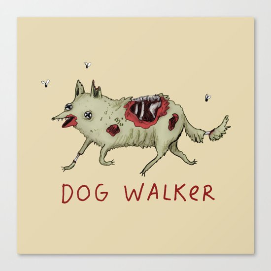 Dog Walker Canvas Print