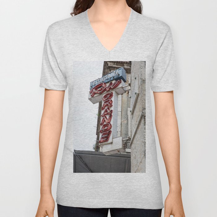 retro V Neck T Shirt