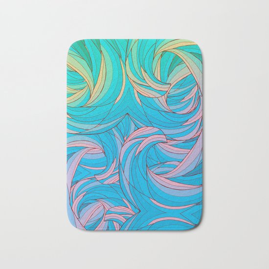Sun Light Waves Bath Mat
