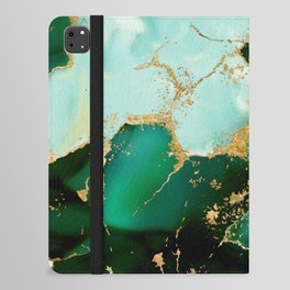 Dreamy Emerald inks and Gold iPad Folio Case