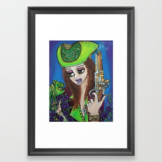 Poppet Pirate At Chameleon Cove Framed Art Print By