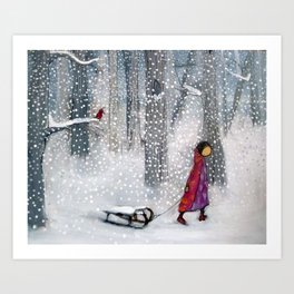 Snow Day Art Print