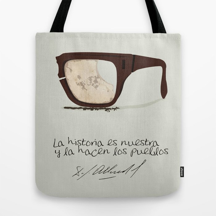 Salvador Allende Lente TrincheraCreativ Tote Bag by Marcelo