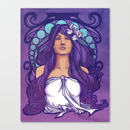 Iris Nouveau Canvas Print
