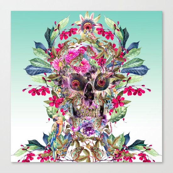 Momento Mori Floral Canvas Print