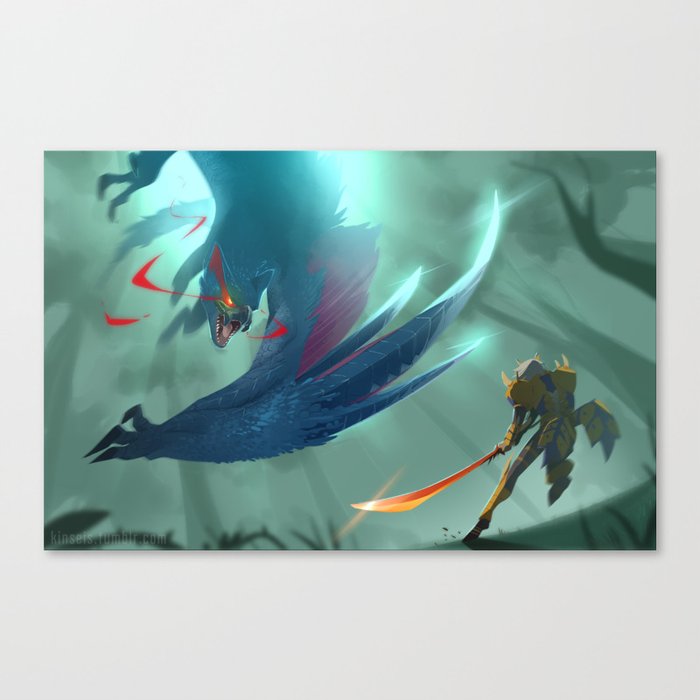 Nargacuga Hunt [Monster Hunter] Canvas Print