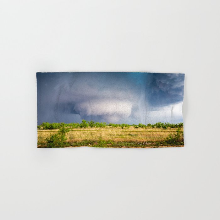 Texas Tornado - Twister Appears Under Mesocyclone on Stormy Spring Day in West Texas Hand & Bath Towel