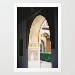 Granada Alhambra Palace, Film Photography art Art Print