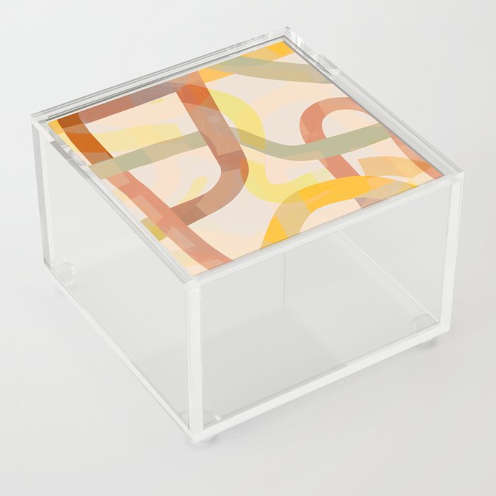 Abstract Minimal Bohemian Doodle 1.1 Acrylic Box