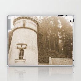Oregon Coast Sepia Lighthouse Laptop Skin
