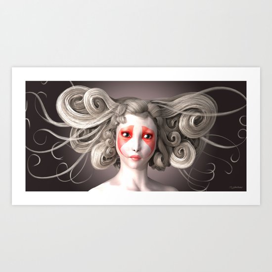 Japanese fashion model Art Print