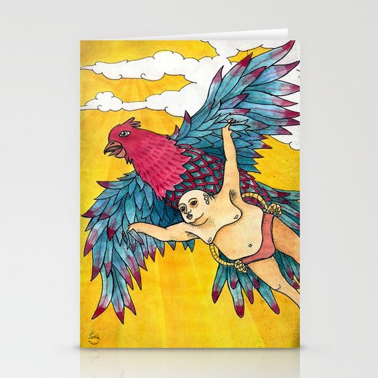 Lazy Tarzan - Flying Stationery Cards