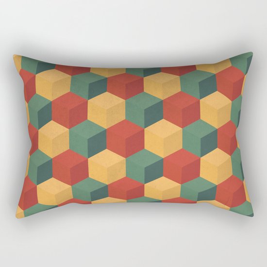 Retro Cubic Rectangular Pillow