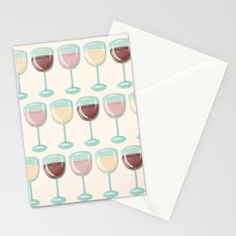 Wine Glasses Stationery Card