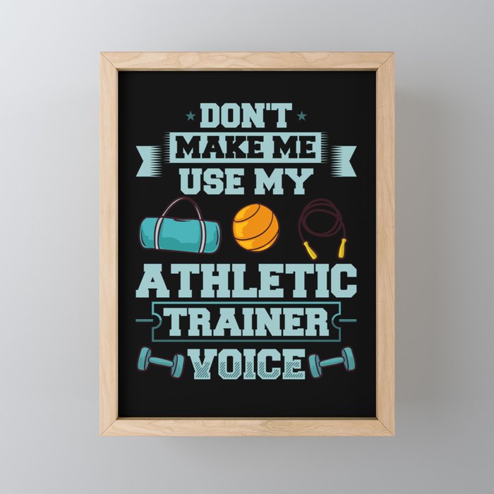 Athletic Trainer Coach Training Program Sport Framed Mini Art Print