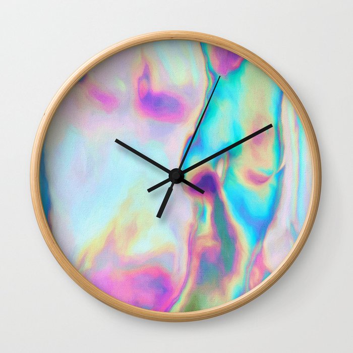 Iridescence - Rainbow Abstract Wall Clock