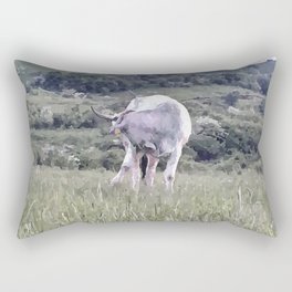 White cow pasture Rectangular Pillow