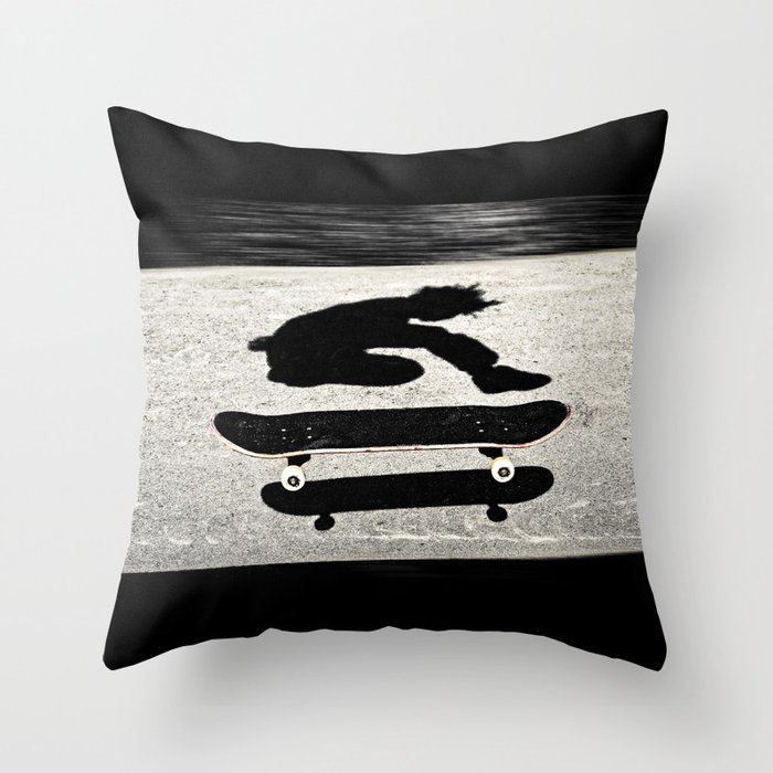 snadwiched skateboard Throw Pillow