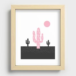 Boho cactus Recessed Framed Print