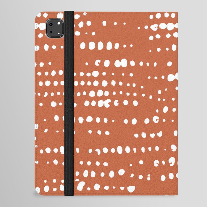 Abstract Spotted Pattern in Terracotta iPad Folio Case