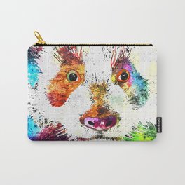 Giant Panda Grunge Carry-All Pouch | Animal, Abstract, Mixed Media, Pop Art 