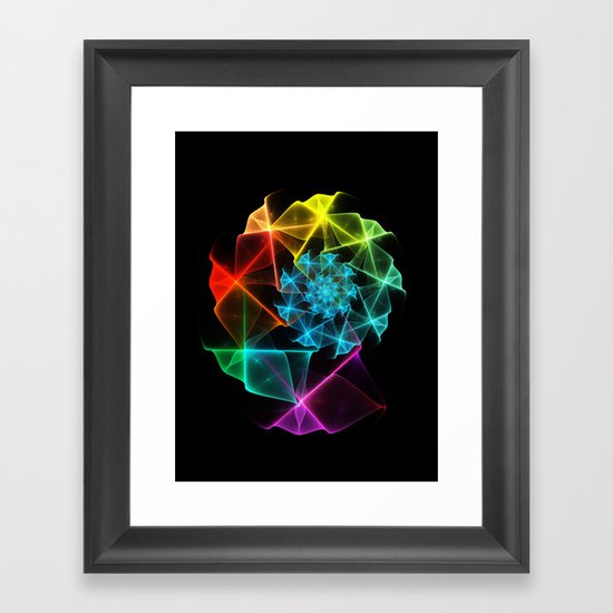 Classical Fractal Spiral 2 Framed Art Print