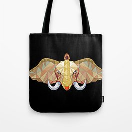 Elephant illustration in a modern beautiful origami jewel colors Tote Bag