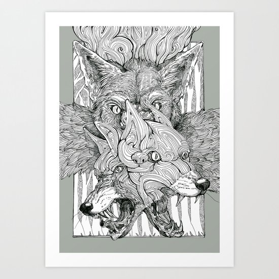 The Foxes Jaws Art Print