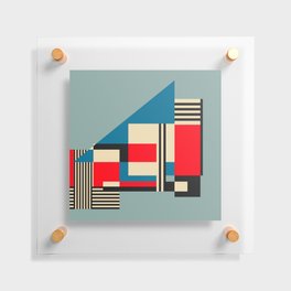 Piet Mondrian Inspired Modern Abstract Geometric Architecture Floating Acrylic Print
