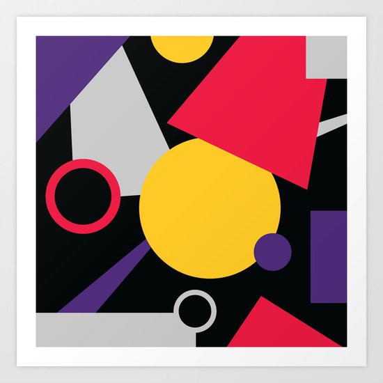 Geometric cocktail Art Print