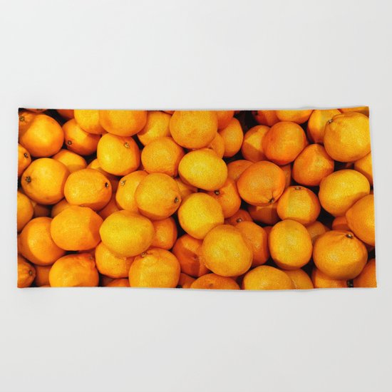 Mandarin, tangerine Beach Towel