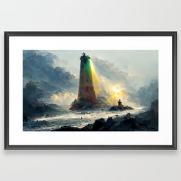 Lighthouse Art - A Ray of Light C Framed Art Print