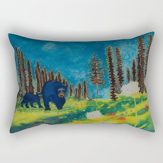 Bears in the Alpine Rectangular Pillow