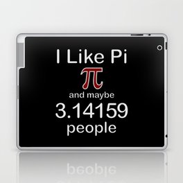 I Like Pi And Maybe 3.14159 People, Fun Math Humor Maroon Symbol Laptop Skin