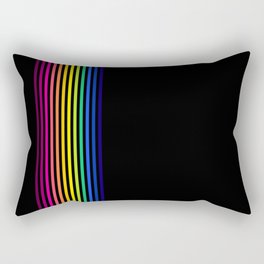 Tiny Rainbow on Black Rectangular Pillow