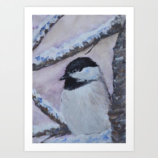 Maine Chickadee Art Print