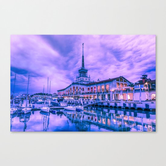 Marine station of Sochi Canvas Print