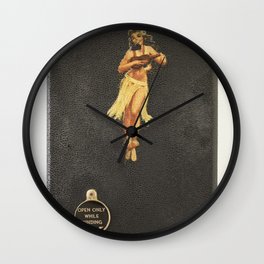 Hula Only While Winding Wall Clock