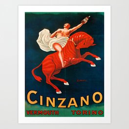 Vintage poster - Cinzano Vermouth Torino Art Print