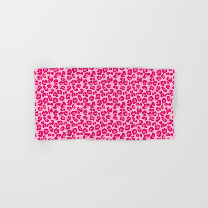 Pink leopard 2025 print towels