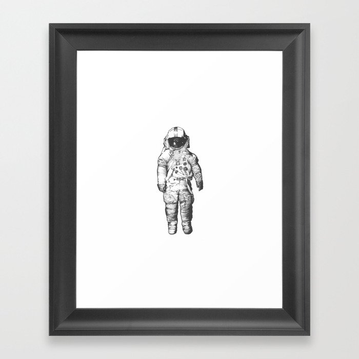 Deja Entendu astronaut dotwork Framed Art Print