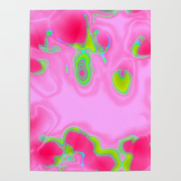 Green and pink flow Poster