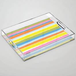 Mid-Century Spring Stripe Acrylic Tray