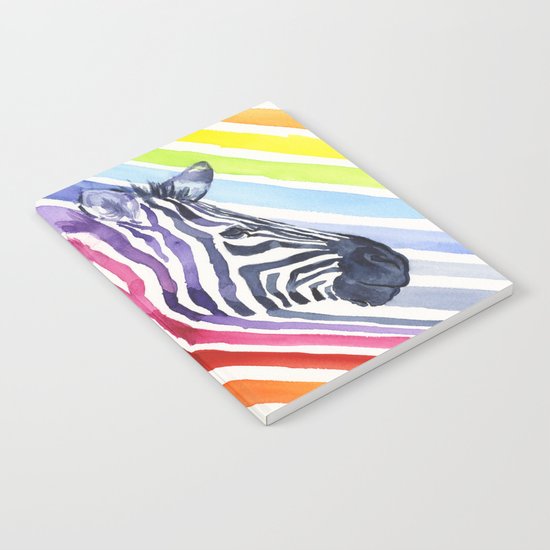 Animal Zebra Rainbow Notebook