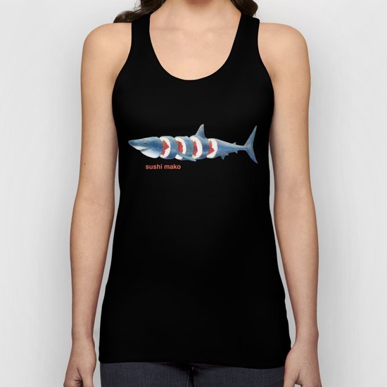 Sushi Mako (color option) Unisex Tank Top