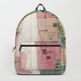 New York Vintage Maps And Drawings Backpack | Map, Cozy, Pattern, Guru, New, Original, Texture, Creative, Digital, Maps 