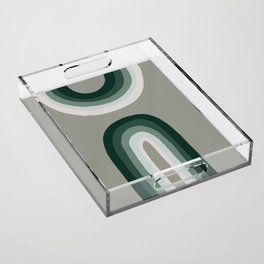 Green Rainbows - Minimal design Acrylic Tray